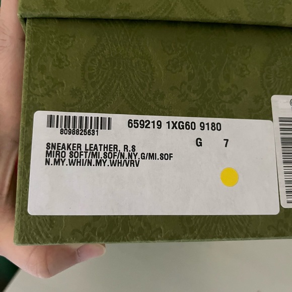 NIB GUCCI Men's Freya Hartas Ace Sneaker In White Leather Size US 7.5 G 7 - Picture 6 of 7